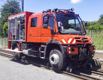 Mercedes-Benz Unimog U423 Doppelkabine Road-Railer '2018–pr.