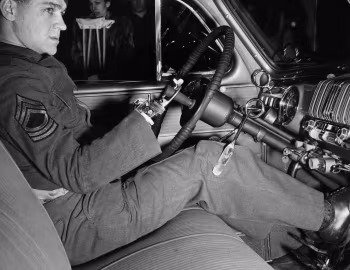 Interior 1946 Mercury Eight Town Sedan for Disabled Drivers (69M 73)