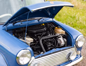 Under the hood Mini "40" Island Blue [UK-spec] (ADO20) '1999