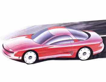 Esboço (sketch) Mitsubishi GTO '10.1990–07.1993