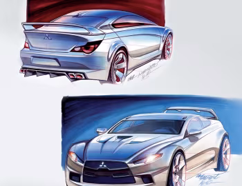 Эскиз Mitsubishi Lancer Evolution Concept-X '10.2005