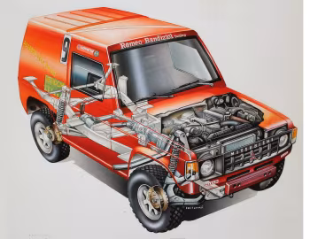 Mitsubishi Pajero Rally Car