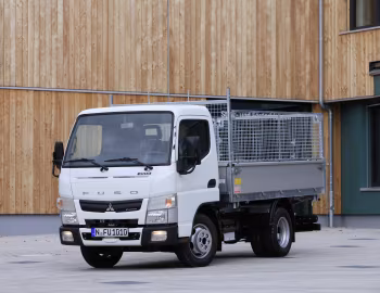 Mitsubishi Fuso Canter 3S13 mit Dreiseitenkipper und Laubaufsatz von der Heinz Schutz GmbH [Germany] (FE7) '2014–22