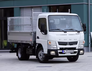 Mitsubishi Fuso Canter 3S13 mit Dreiseitenkipper und Laubaufsatz von der Heinz Schutz GmbH [Germany] (FE7) '2014–22