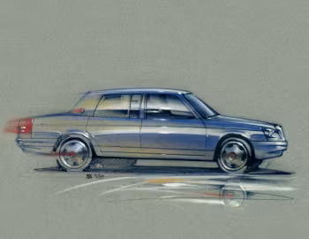 Поисковый эскиз Москвич 2142 "Иван Калита" '1998