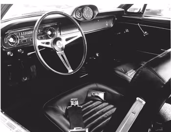Interior 1966 Shelby GT350 with LeMans stripes option
