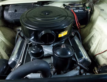 Under the hood 1956 Nash Ambassador Custom Sedan (5685-2)