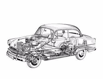 Opel Olympia Rekord zweitürige Limousine '1955