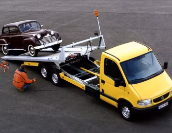 Opel Movano Jotha Car Carrier Truck, Opel Olympia 2-door Sedan