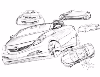 Boceto Opel Tigra TwinTop '2004–09