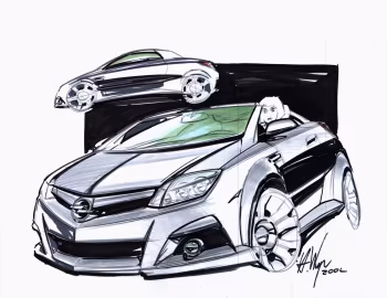 Boceto Opel Tigra TwinTop '2004–09