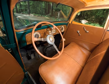 Panel frontal 1937 Packard Six Station Wagon by Baker-Raulang (115-C)