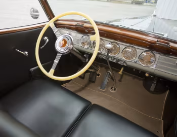 Painel frontal 1938 Packard Twelve All-Weather Cabriolet by Rollston (1608-494)