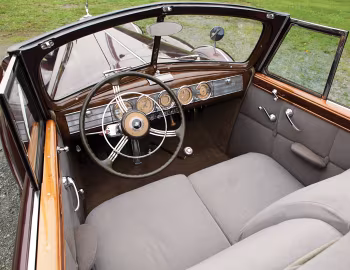 Interior 1939 Packard Twelve Convertible Sedan (1708-1253)