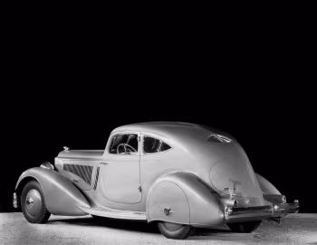 1934 Packard Twelve Sport Coupe with rear quarter windows by LeBaron (1106-783)