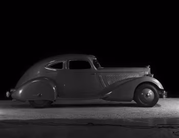 1934 Packard Twelve Sport Coupe with rear quarter windows by LeBaron (1106-783)