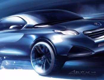 Esboço (sketch) Peugeot HR1 Concept '10.2010