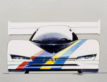 Esboço (sketch) Peugeot Oxia Concept '1988