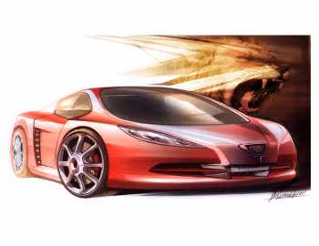 Esboço (sketch) Peugeot RC Diamonds Concept '03.2002