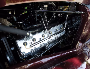 Under the hood 1938 Pierce-Arrow Twelve Convertible Phaeton by Bohman & Schwartz