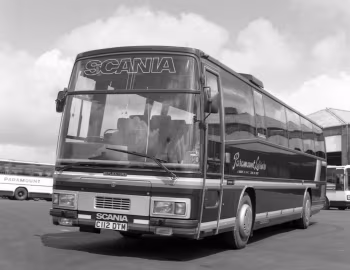 Scania K112CRS Plaxton Paramount II 3200 demonstrator [UK-spec] (C57F) '08.1985
