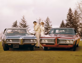 Pontiac LeMans Hardtop Coupe, Pontiac Bonneville Brougham 4-door Hardtop