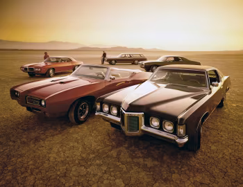 Pontiac GTO Convertible, Pontiac Grand Prix, Pontiac Executive Safari, Pontiac Firebird, Pontiac Catalina 4-door Hardtop