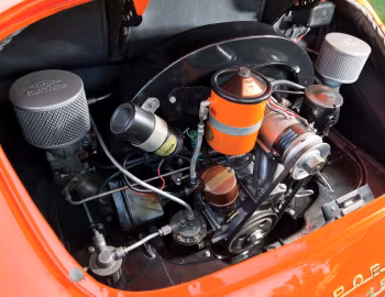 Bajo el capó Porsche 356 1500 Continental Cabriolet '1954–55