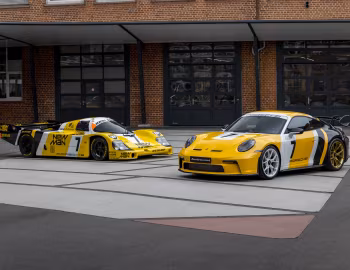 Porsche 911 GT3 with 1985 Porsche 956 Le Mans winner livery, Joest Racing Porsche 956