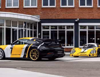 Porsche 911 GT3 with 1985 Porsche 956 Le Mans winner livery, Joest Racing Porsche 956