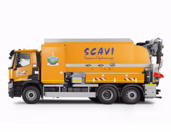 Renault C 460 6×2 rigid Day cab with sewer cleaning equipment '2015–pr.