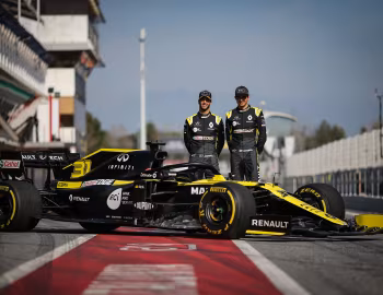 Daniel Ricciardo, Renault R.S.20, Esteban Ocon