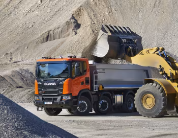 Scania G 450 XT 8×4 rigid with Meiller tipper body '2017–pr.