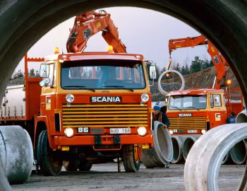 Scania LB86 Tipper HIAB crane '1978