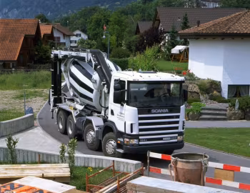 Scania R124CB 400 8×4 rigid concrete mixer '1995–2004