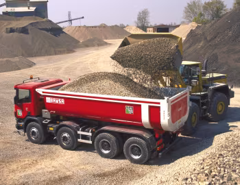 Scania P124C 400 8×4 rigid with tipper body '1995–2004