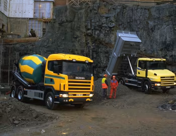 Scania T124 CB6×4 400 tipper, Scania R124GB 400 6×4 rigid concrete mixer