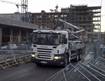 Scania P340 6×4 CP16 concrete pump Putzmeister Elefant M24 '2004–10