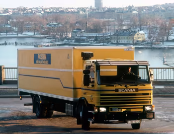 Scania P82M 4×2 with Sala Kaross postal body '1984–????