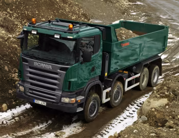 Scania R420 8×8 CR16 rigid Zetterbergs dumperkasse '2004–09