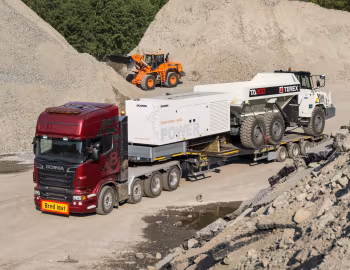 Terex TA300, Scania R730 8×4 tractor Topline, Doosan DL300-3