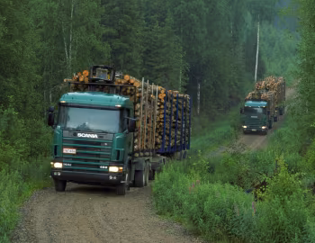 Scania R144GB 460 6×2 rigid timber truck [Worldwide] '1995–2004