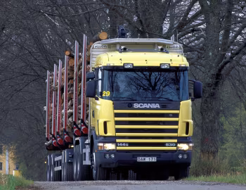 Scania R144GB 530 6×4 rigid timber truck '1995–2004