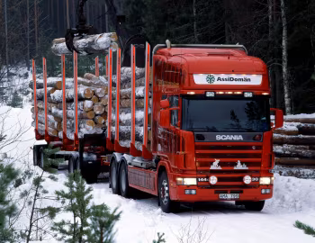 Scania R144GB 530 6×4 rigid timber truck '1995–2004