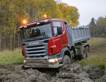 Scania R380 6×6 CR16 Meiller-Dreiseitenkipper '2004–09