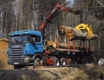 Scania R470 6×4 CR19N tractor with crane '2004–09