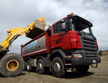Scania R480 8×4 CR16 rigid with Andreoli tipper body [Italy] '2006–09