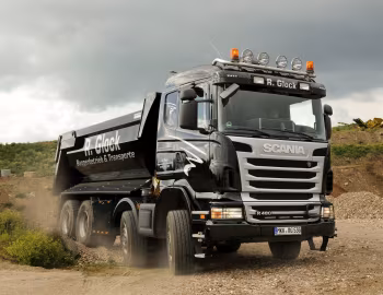Scania R480 8×4 rigid with Dautel tipper body '2009–13