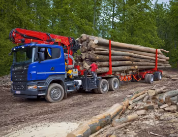 Scania R500 6×4 tractor timber truck with crane '2009–13