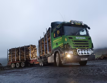 Scania R730 6×2 rigid Highline timber truck [UK-spec] '2010–13
